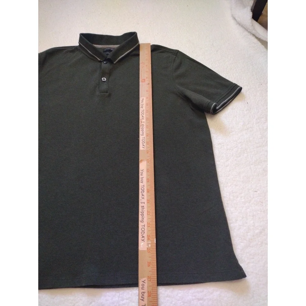 Banana Republic Polo Shirt Men's XL Dark Green Luxury Touch Standard‎ Fit